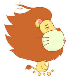 Gif animé lion court
